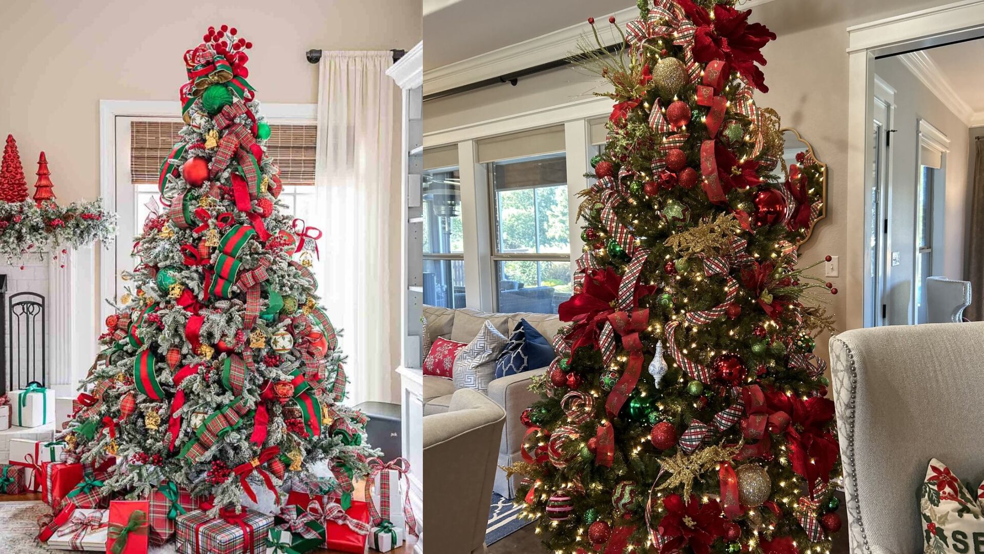 This style celebrates timeless Christmas tradition: bold saturated reds, evergreen tones, and warm gold. It's joyful, familiar, and instantly festive.