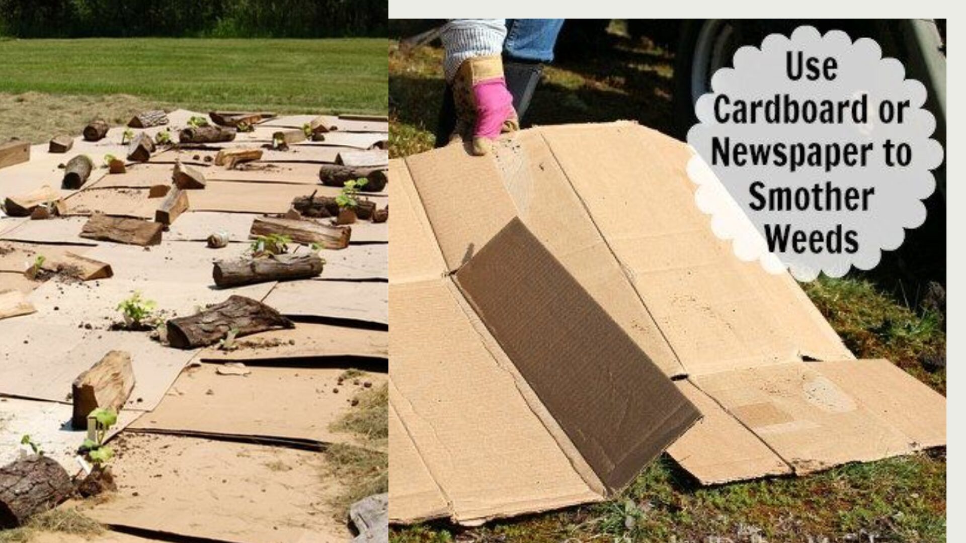 Newspaper and Cardboard for Weed Control